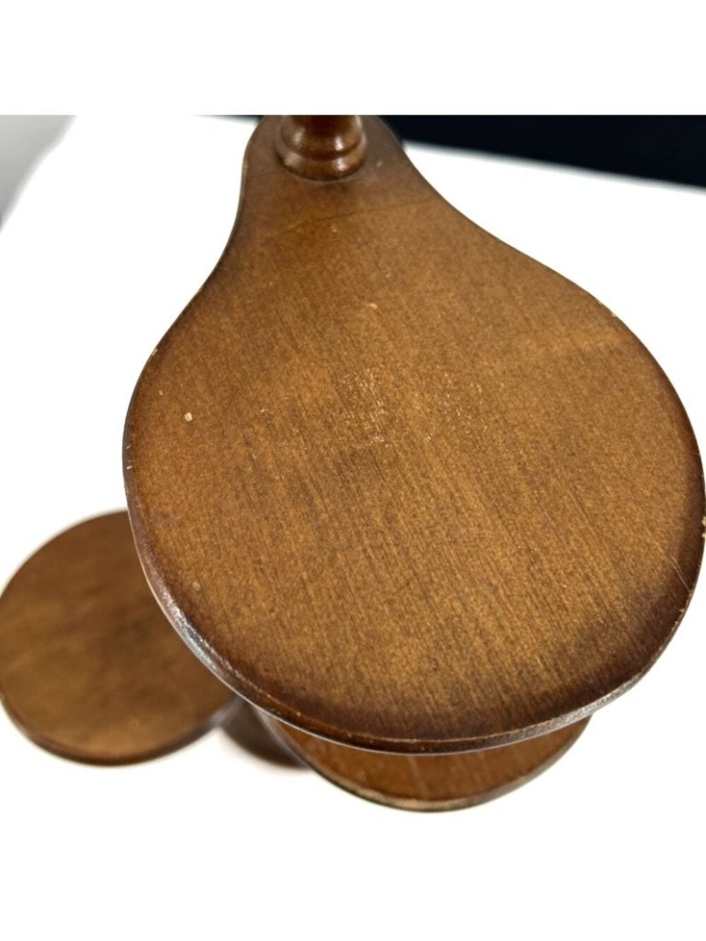 Wood 3 Tier Paddle Plant Stand MCM Display Shelf 13.75" Vintage - Picture 3 of 9